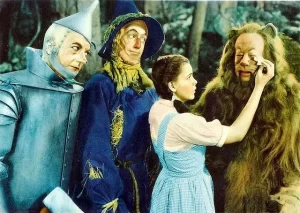 The Wizard of Oz featuring Judy Garland, Ray Bolger, Jack Haley and Bert Lahr.