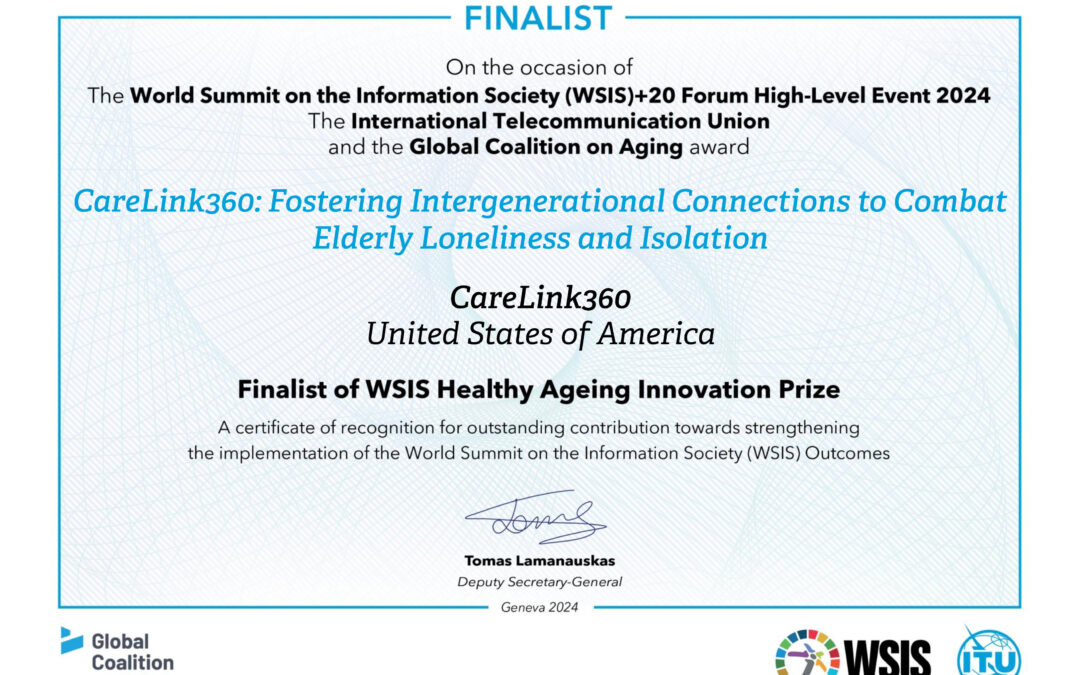 CareLink360 Selected as Finalist of WSIS Healthy Aging Innovation